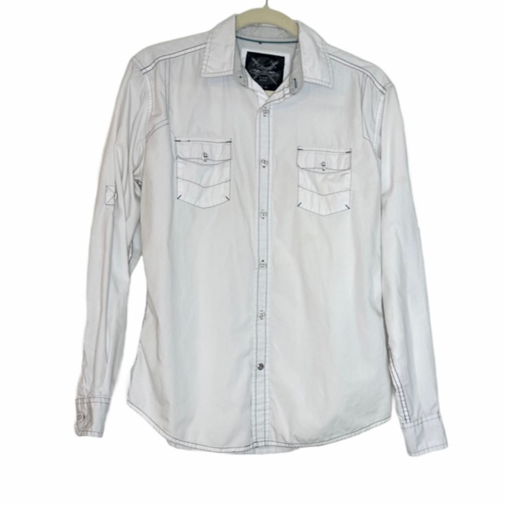 Drill Clothing Co Long Sleeve Button Down White Shirt Men’s Size Small